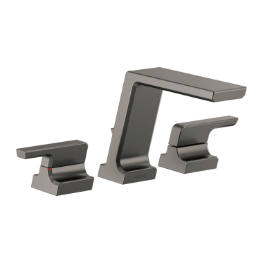 Click here to see Delta T2799-KS-PR Delta Pivotal Two-Handle Roman Tub Faucet Trim, Angular Spout, Lever Handles, ADA-Compliant, Lumicoat Black Stainless - T2799-KS-PR