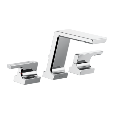 Click here to see Delta T2799-PR Delta Pivotal Two-Handle Roman Tub Faucet Trim, Angular Spout, Lever Handles, ADA-Compliant, Lumicoat Chrome - T2799-PR