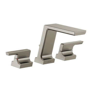 Click here to see Delta T2799-SS-PR Delta Pivotal Two-Handle Roman Tub Faucet Trim, Angular Spout, Lever Handles, ADA-Compliant, Lumicoat Stainless - T2799-SS-PR