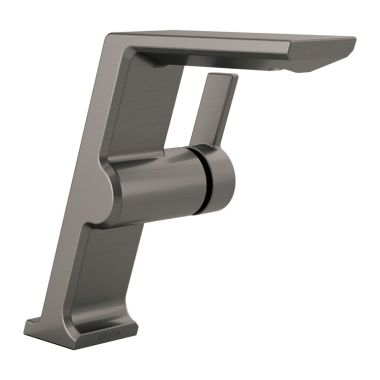 Click here to see Delta 699-KS-PR-DST Delta Pivotal Mid-Height Black Stainless Lavatory Faucet, Less Drain, Lumicoat, 1.2 GPM, Single-Handle, DIAMOND Seal, Lever Handle - 699-KS-PR-DST