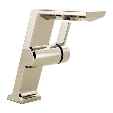 Click here to see Delta 699-PN-PR-DST Delta Pivotal Mid-Height Polished Nickel Lavatory Faucet, Less Drain, Lumicoat, 1.2 GPM, Single-Handle, DIAMOND Seal, Lever Handle - 699-PN-PR-DST