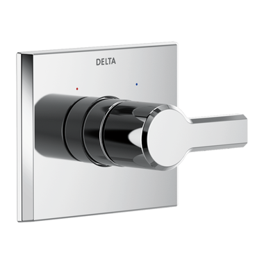 Click here to see Delta T14099-PR Delta Pivotal Monitor 14 Series Valve Trim, Lever Handle, Lumicoat Polished Chrome - T14099-PR