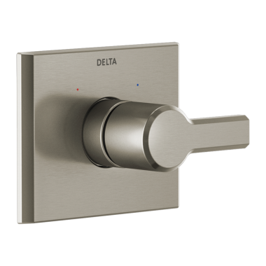 Click here to see Delta T14099-SS-PR Delta Pivotal Monitor 14 Series Valve Trim, Lever Handle, Lumicoat Stainless Steel - T14099-SS-PR