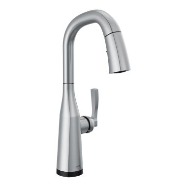 Click here to see Delta 9976T-AR-PR-DST Delta Stryke One-Handle Pull-Down Arctic Stainless Kitchen Faucet, 1.8 GPM, Lever Handle, Diamond Seal, Touch2O, ADA - 9976T-AR-PR-DST