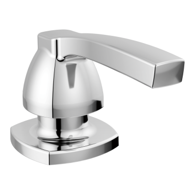 Click here to see Delta RP101629PCPR Delta Stryke 13oz Soap and Lotion Dispenser, Metal, Transitional, Counter-Mount, Polished Chrome - RP101629PCPR