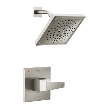 Click here to see Delta T14243-SS-PR Delta Trillian Monitor 14 Series Single-Handle H2Okinetic Shower Faucet, 1.75 GPM, Lever Handle, ADA, Lumicoat, Stainless - T14243-SS-PR