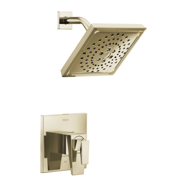 Click here to see Delta T17243-PN-PR Delta Trillian Monitor 17 Series Two-Handle H2Okinetic Shower Faucet with Volume Control, 1.75 GPM, Lever Handles, Lumicoat, Polished Nickel - T17243-PN-PR