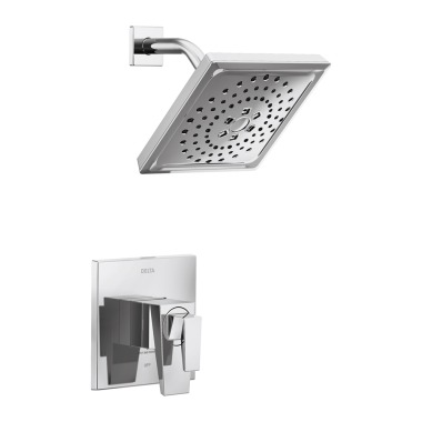 Click here to see Delta T17243-PR Delta Trillian Monitor 17 Series Two-Handle H2Okinetic Shower Faucet with Volume Control, 1.75 GPM, Lever Handles, Lumicoat, Chrome - T17243-PR