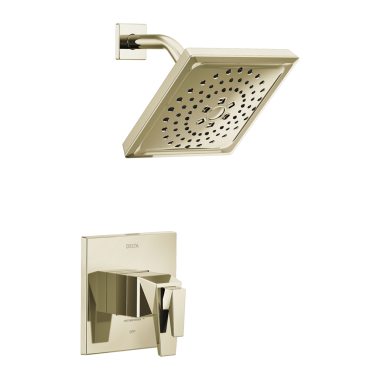 Click here to see Delta T17T243-PN-PR Delta Trillian TempAssure 17T Series Two-Handle H2Okinetic Shower Faucet with Volume Control, 1.75 GPM, Lever Handles, Lumicoat, Polished Nickel - T17T243-PN-PR