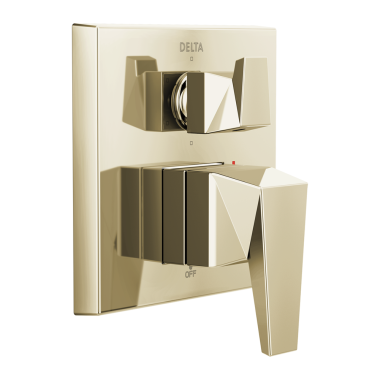 Click here to see Delta T24943-PN-PR Delta Trillian Monitor 14 Series Valve Trim w/ 6-Function Diverter, Lever Handles, Lumicoat Polished Nickel - T24943-PN-PR