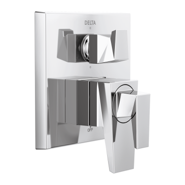 Click here to see Delta T27943-PR Delta Trillian Monitor 17 Series Two-Handle Valve Trim w/ 6-Function Diverter, Lever Handles, Lumicoat Polished Chrome - T27943-PR