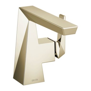 Click here to see Delta 543-PN-PR-LPU-DST Delta Trillian Single Handle Bathroom Faucet, Less Pop-Up, 1.2 GPM, Lumicoat Polished Nickel - 543-PN-PR-LPU-DST