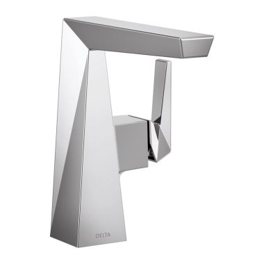 Click here to see Delta 643-PR-DST Delta Trillian Mid-Height Chrome Lavatory Faucet, Less Drain, Lumicoat, 1.2 GPM, Single-Handle, DIAMOND Seal, Lever Handle - 643-PR-DST