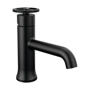 Click here to see Delta 558-BLLPU-DST Delta Trinsic Single-Handle Bathroom Faucet, Less Pop-Up, 1.2 GPM, Matte Black - 558-BLLPU-DST