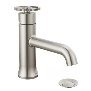Click here to see Delta 558-SSMPU-DST Delta Trinsic Single-Handle Bathroom Faucet w/ Metal Pop-Up, 1.2 GPM, Stainless - 558-SSMPU-DST