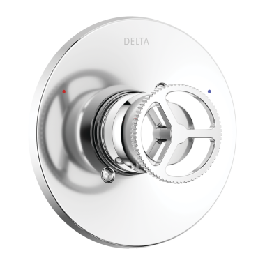 Click here to see Delta T14058 Delta Trinsic Monitor 14 Series Valve Trim, Wheel Handle, Polished Chrome - T14058