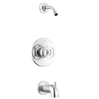 Click here to see Delta T14458-LHD Delta Trinsic Monitor 14 Series Pressure-Balanced Single-Handle Tub/Shower Faucet, Wheel Handle, Less Showerhead, Chrome - T14458-LHD