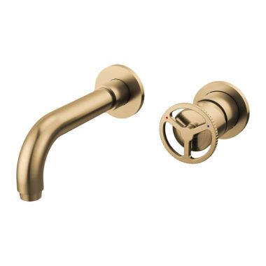 Click here to see Delta T3558LF-CZWL Delta Trinsic Tube Spout Wall-Mount Champagne Bronze Lavatory Faucet Trim for 4