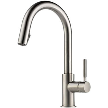 Click here to see Brizo 63020LF-SS Brizo Solna Single Handle Pull-Down Kitchen Faucet, Stainless Steel - 63020LF-SS