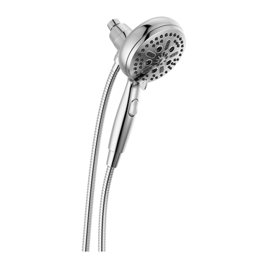 Click here to see Delta 54810-PK Delta 7-Setting SureDock Magnetic H2Okinetic Hand Shower with Stretchable Metal Hose, Touch-Clean, 1.75 GPM, Round, Chrome - 54810-PK