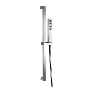 Click here to see Delta 51567-PR Delta Ara Single-Setting Hand Shower with Slide Bar, H2Okinetic, Self-Cleaning, 1.75 GPM, Lumicoat Chrome - 51567-PR