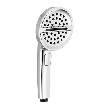 Click here to see Delta 59386-PR Delta 4-1/8in Three-Setting Touch-Clean Hand Shower with Dual Check Valves, Round, WaterSense, 1.75 GPM, Lumicoat Chrome - 59386-PR