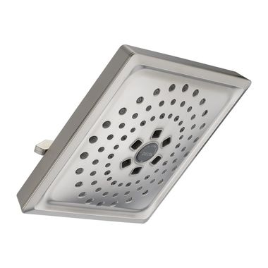 Click here to see Delta 52684-SS-PR Delta H2Okinetic 3-Setting Raincan Shower Head, 1.75 GPM, Lumicoat Stainless - 52684-SS-PR