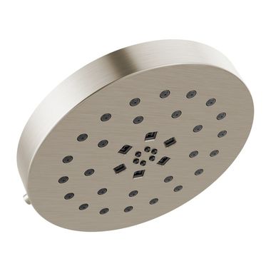 Click here to see Delta 52488-SS-PR Delta 8in H2Okinetic Four-Setting Round Shower Head with UltraSoak, Wall-Mount, 1.75 GPM, Touch-Clean Nozzles, WaterSense, Lumicoat Stainless - 52488-SS-PR