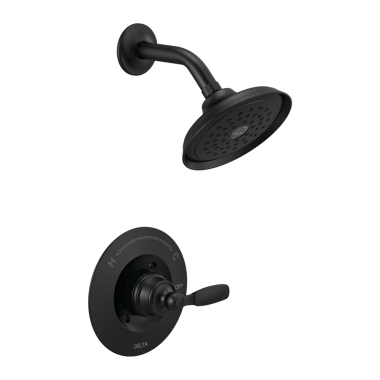 Click here to see Delta T14232-BL Delta Woodhurst Monitor 14 Series Single-Setting Rain Shower Faucet, Touch-Clean, 1.75 GPM, Single Lever Handle, ADA, Matte Black - T14232-BL