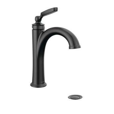 Click here to see Delta 532-BLMPU-DST Delta Woodhurst Single-Handle Bathroom Faucet, Deck Mount, 1.2 GPM, Matte Black - 532-BLMPU-DST