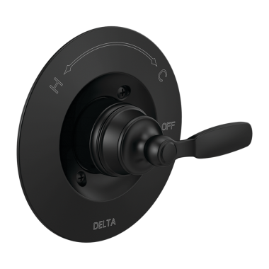 Click here to see Delta T14032-BL Delta Woodhurst Monitor 14 Series Valve Trim, Lever Handle, Matte Black - T14032-BL