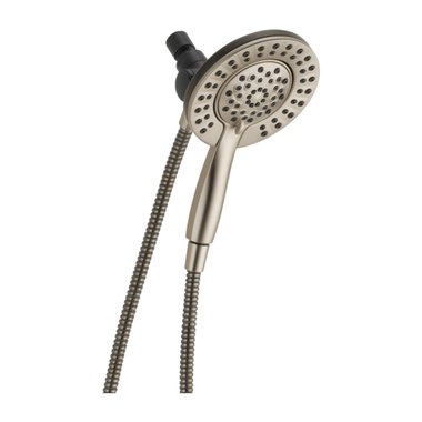 Click here to see Peerless 76955CSN Peerless 4-Setting Two-In-One Combo Shower with 60in Ribbon Hose, WaterSense, 1.75 GPM, Brushed Nickel - 76955CSN