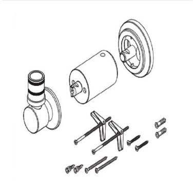 Click here to see Brizo RP101851PN Brizo RP101851PN Atavis Slidebar Mounting Base - Polished Nickel 