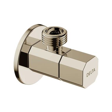 Click here to see Delta IAO36005-PN Delta Rectangular Quarter-Turn Angle Valve with Flange, Polished Nickel -  IAO36005-PN