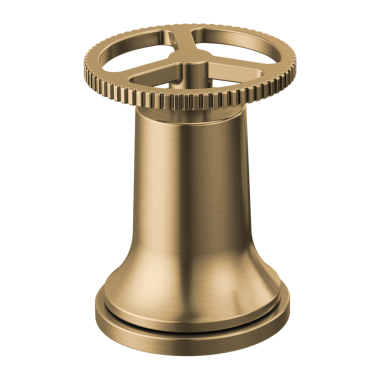 Click here to see Delta H658CZ Delta Trinsic Champagne Bronze Handle Kit for T2758-CZ Roman Tub Faucet Trim, Wheel Handle - H658CZ