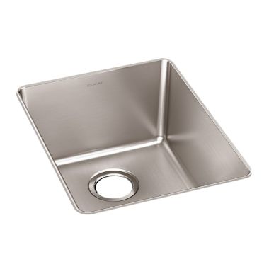 Click here to see Elkay ELUH1418T Elkay ELUH1418T Lustertone Iconix Single Bowl Undermount Kitchen Sink, Stainless Steel - Luminous Satin