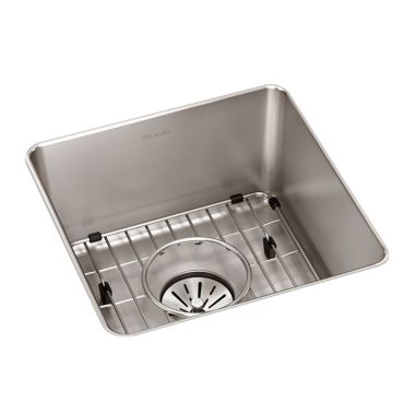 Click here to see Elkay ELUHH1212TPDBG Elkay ELUHH1212TPDBG Lustertone Iconix Single Bowl Undermount Kitchen Sink Kit with Perfect Drain - Luminous Satin
