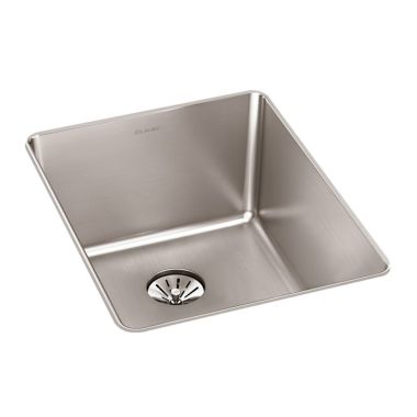 Click here to see Elkay ELUHH1418TPD Elkay ELUHH1418TPD Lustertone Iconix Single Bowl Undermount Kitchen Sink with Perfect Drain - Luminous Satin
