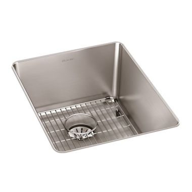 Click here to see Elkay ELUHH1418TPDBG Elkay ELUHH1418TPDBG Lustertone Iconix Single Bowl Undermount Kitchen Sink Kit with Perfect Drain - Luminous Satin
