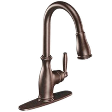 Click here to see Moen 7185ORB Moen Brantford Single Handle High Arc Pull-Down Kitchen Faucet, Oil Rubbed Bronze -7185ORB