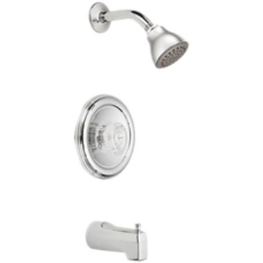 Click here to see Moen T183EP Moen Chateau Posi-Temp Tub/Shower Faucet, 1.75 GPM, 1-Function, Single Knob Handle, Eco-Performance, Bulk Version, Chrome - T183EP