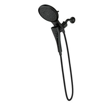 Click here to see Moen 220C3EPBL Moen Verso 8-Spray Function 2-in-1 Shower Head and Hand Shower Combo with Infiniti Dial, Eco-Performance, 1.75 GPM, Matte Black - 220C3EPBL