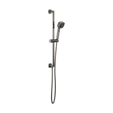Click here to see Brizo 88767-BNX Brizo Allaria 4in Four-Function Hand Shower with 32in Slide Bar, Square, 1.75 GPM, WaterSense, Adjustable Slide, Brilliance Black Onyx - 88767-BNX