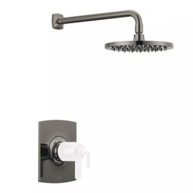 Click here to see Brizo T60267-BNXLHP Brizo Allaria TempAssure Thermostatic Shower Faucet with Single-Function Raincan Showerhead, 1.75 GPM, Less Handle, Brilliance Black Onyx - T60267-BNXLHP