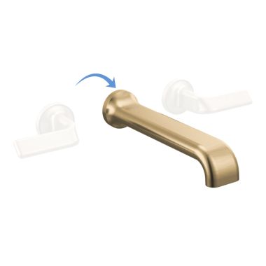 Click here to see Brizo T70467-GLLHP Brizo Allaria Two-Handle Wall-Mount Tub Filler, 9.3 GPM, Three-Hole, Less Handles, Brilliance Luxe Gold - T70467-GLLHP