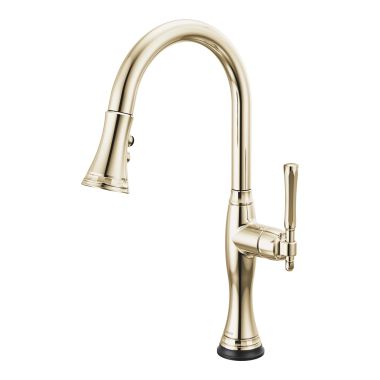 Click here to see Brizo 64058LF-PN Brizo Tulham Polished Nickel Single Handle Pull-Down Kitchen Faucet - 64058LF-PN