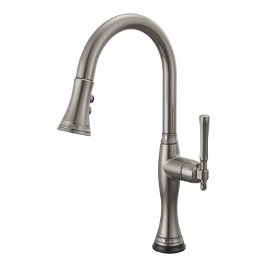 Click here to see Brizo 64058LF-SL Brizo Tulham Luxe Steel Single Handle Pull-Down Kitchen Faucet - 64058LF-SL