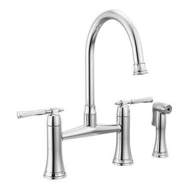 Click here to see Brizo 62558LF-PC Brizo Tulham Chrome Two Handle Bridge Kitchen Faucet - 62558LF-PC