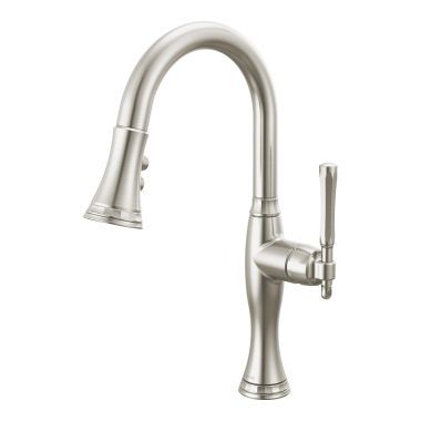Click here to see Brizo 63958LF-SS Brizo Tulham Single Handle Pull-Down Bar/Prep Faucet, Stainless Steel - 63958LF-SS