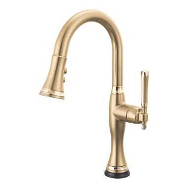 Click here to see Brizo 64958LF-GLPG Brizo Tulham SmartTouch Single Handle Pull-Down Bar/Prep Faucet, Luxe Gold/Polished Gold - 64958LF-GLPG
